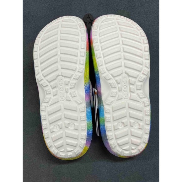 NWT Crocs Lined M 10 W 12 Clogs Spray Dye Multicolor Toasty Warm - Picture 10 of 11